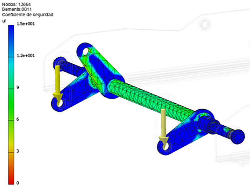 Imagen de viga en desarrollo de ingeniería